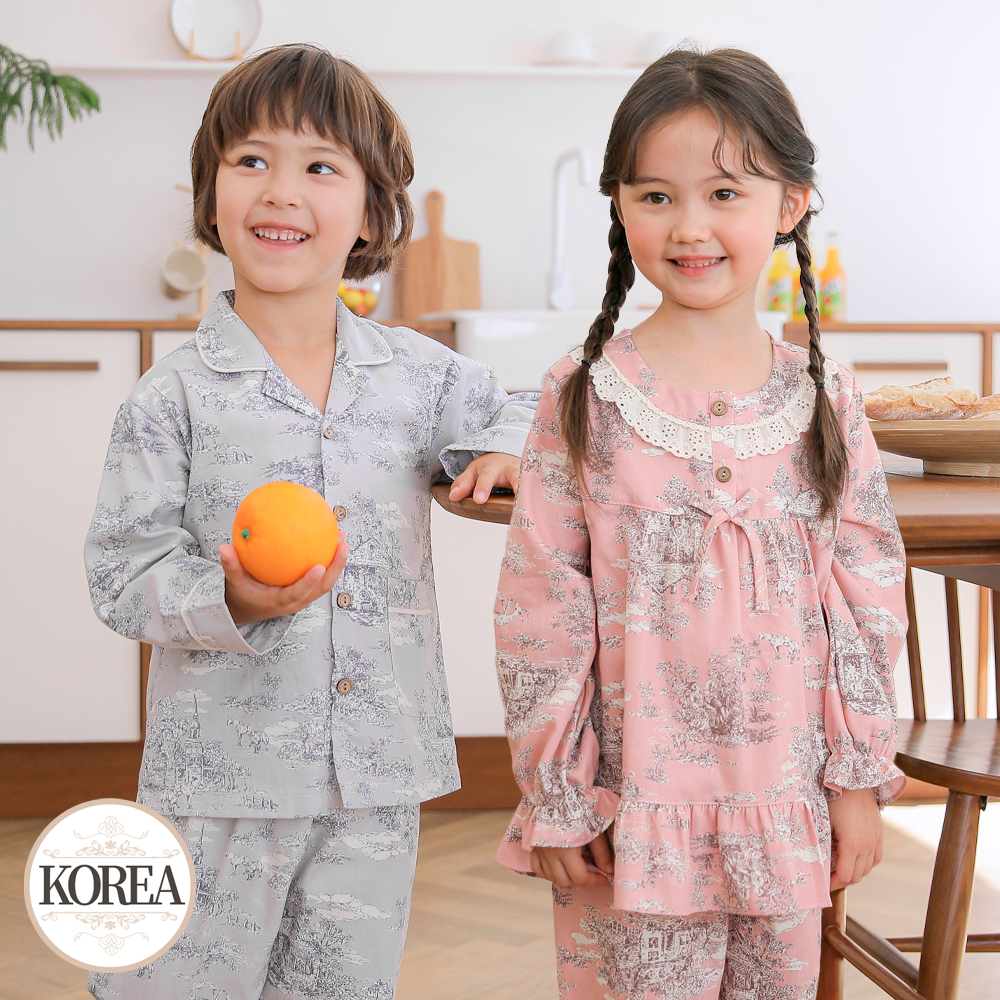 아동 잠옷 파자마 세트 유아 어린이 아기 파자마 달빛정원 - 메인 이미지