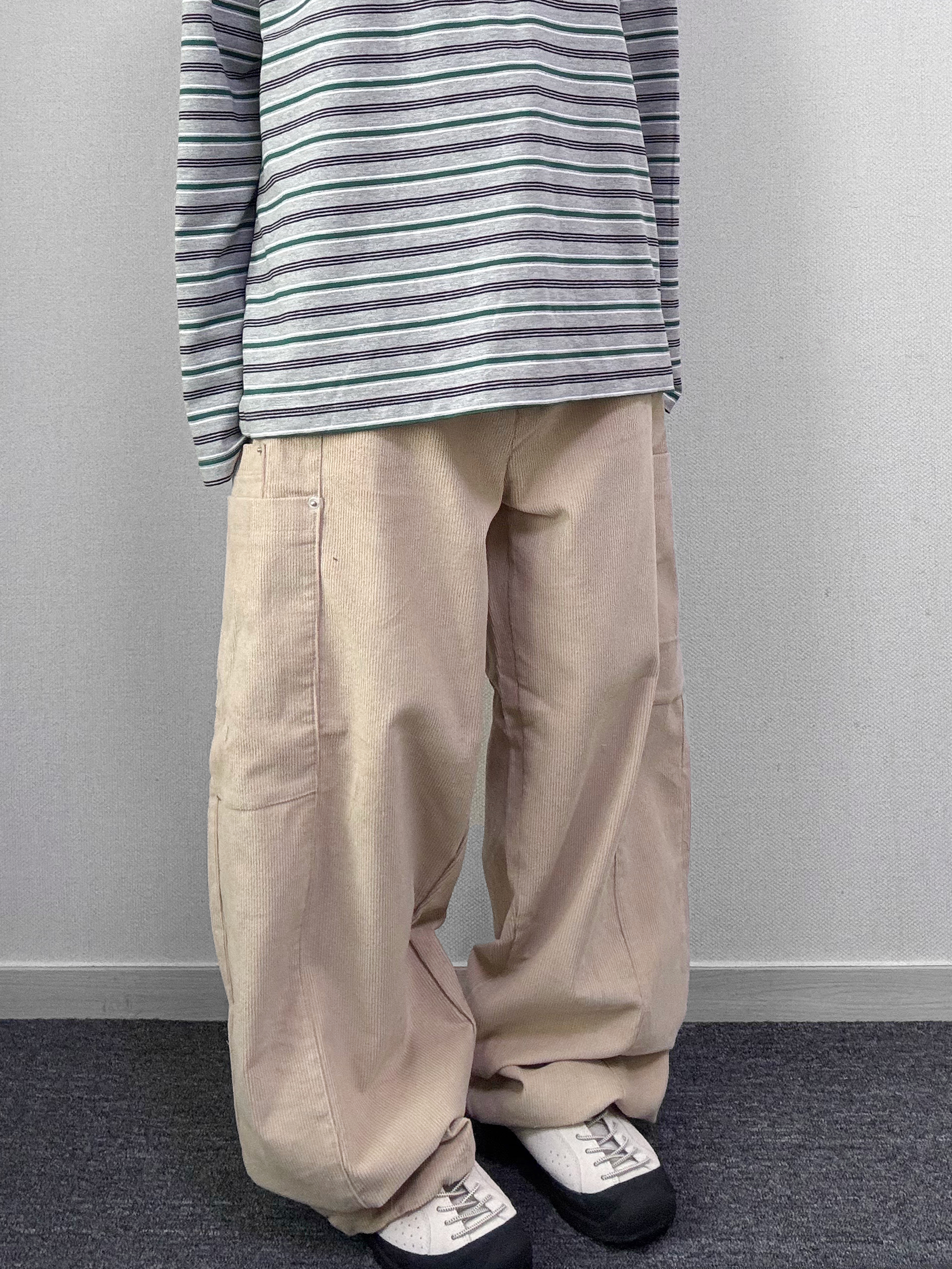 르덴 코듀로이 리벳 와이드 팬츠 [3Color] - 상세 이미지 2