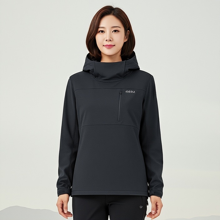 네파 가을 여성 아웃도어 오버핏 핑거홀 등산 후드티셔츠 - 상세 이미지 2