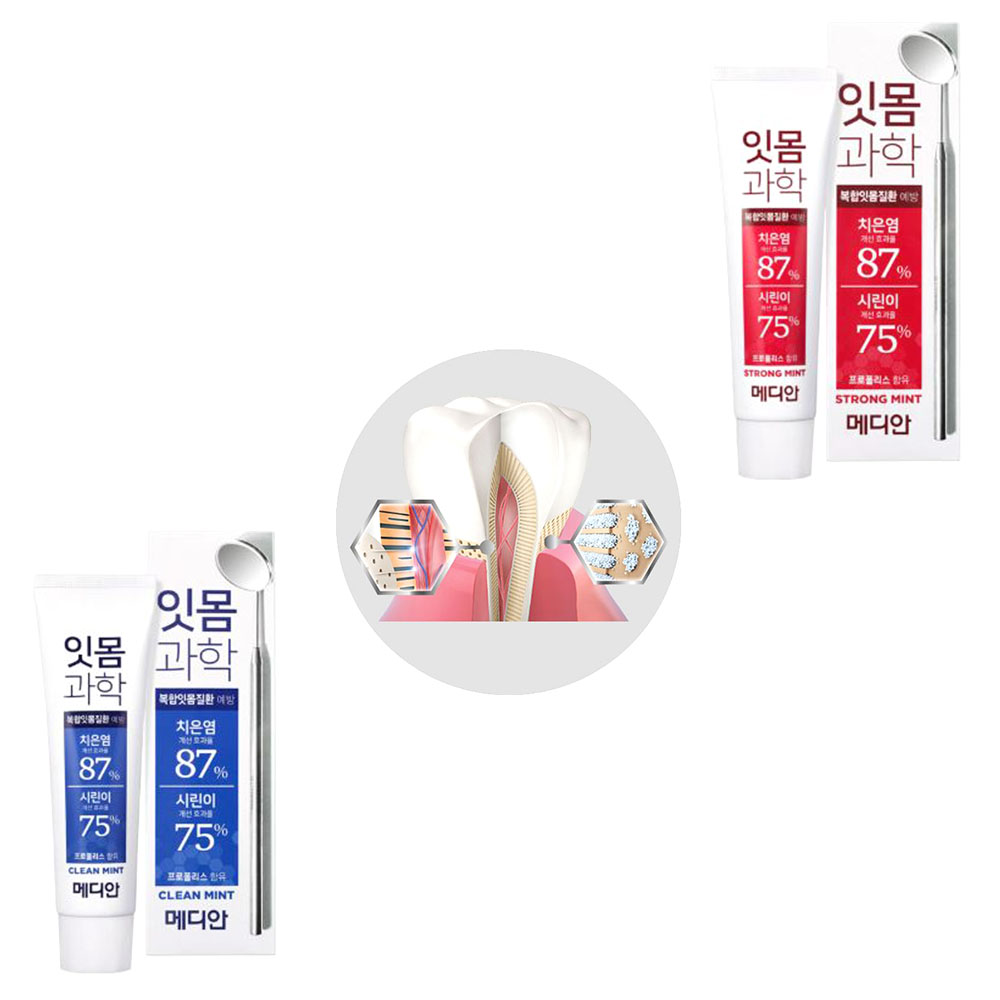 잇몸 치은염 치약 3개입 시린이케어 민트향 - 상품 이미지