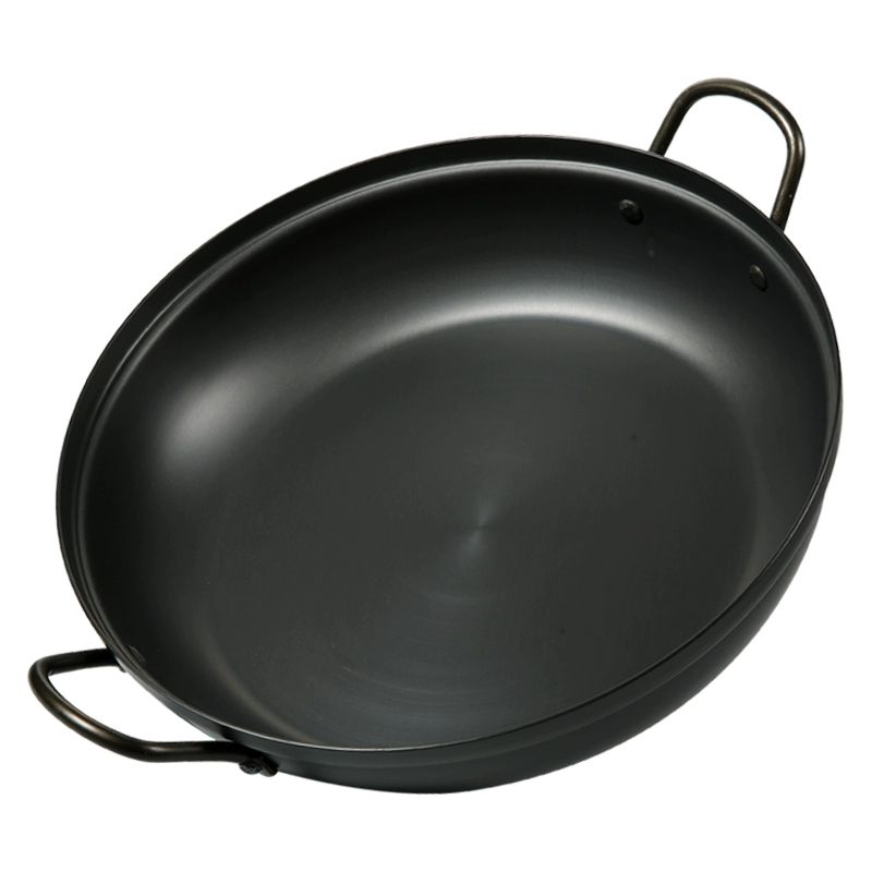 새우 소금구이 냄비 대하 꼬치 떡볶이 낮은전골 양수 조림 대해 오뎅탕 다용도 요리용 삶기 30cm 다크 블랙 냄비 - 상품 이미지