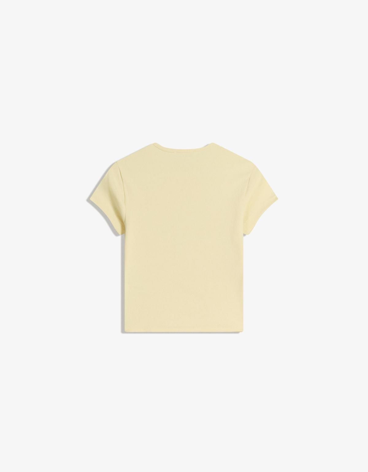버쉬카 프린트 캐주얼 반팔 티셔츠 7801/152 YELLOW - 상세 이미지 5