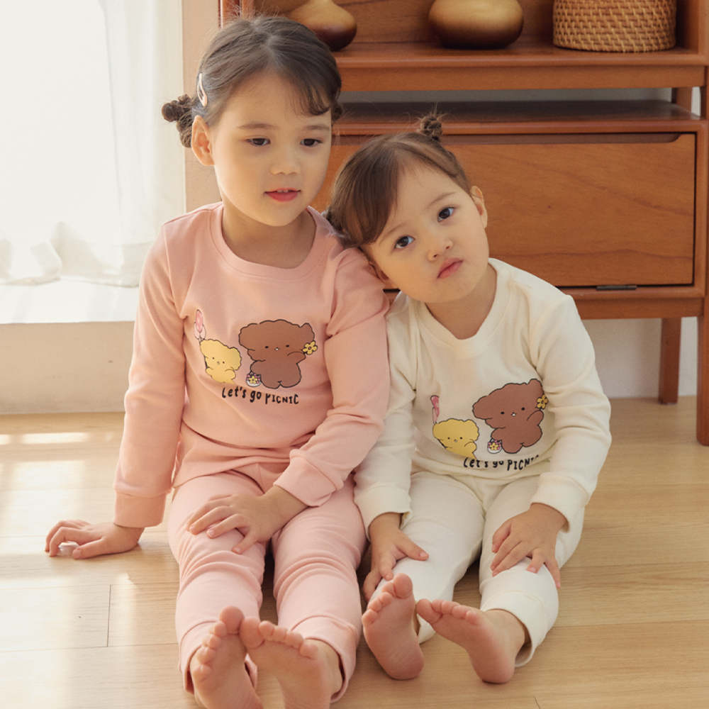 아기 기모 내복 유아 어린이 초등학생 두돌 실내복 겨울 내의