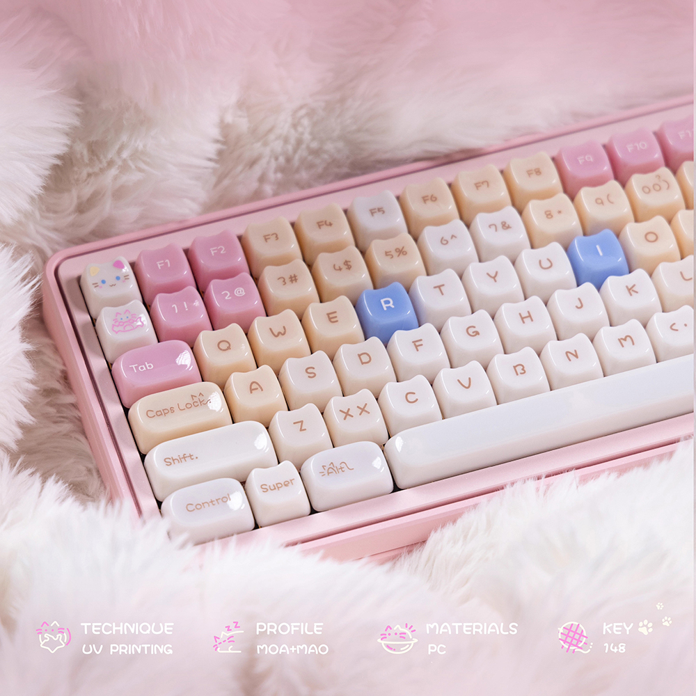 캔디캣 MAO 키캡 핑크 랙돌 귀여운 MOA 조약돌 독거미 기계식키보드 무접점 커스텀