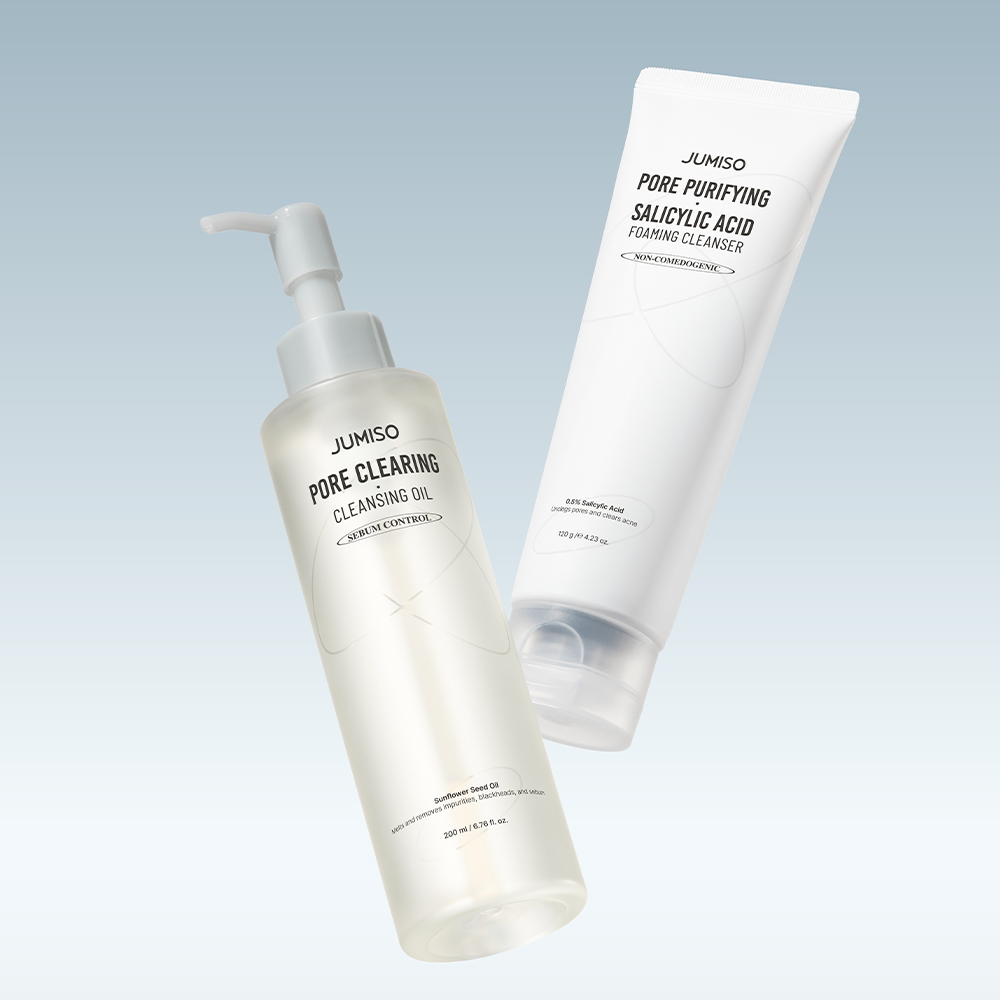 [클렌징세트/수분세럼 15ml 증정] 주미소 포어 클리어링 클렌징오일 200ml+클렌징폼 120g (+수분세럼 15ml 증정) - 상품 이미지