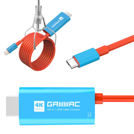 겜맥 닌텐도 스위치2 HDMI to C 케이블 컨버터 미니독 독 없이 연결 선 스위치1 호환 독 연장 케이블 스팀덱 도킹 스테이션 로갈리 리전고 umpc