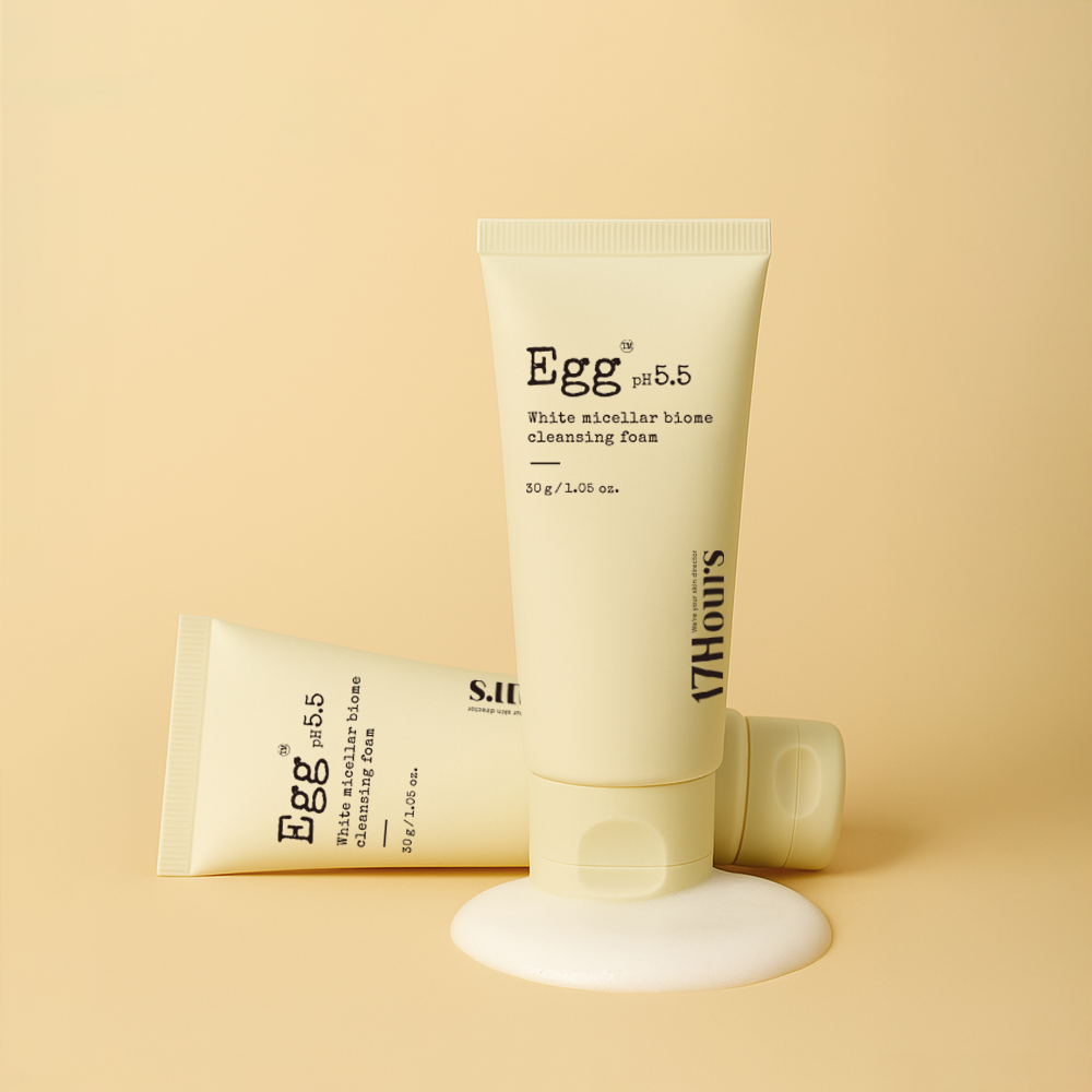 17아워즈 에그 화이트 미셀라 바이옴 클렌징 폼 30g 미니 여행용 - 상세 이미지 2