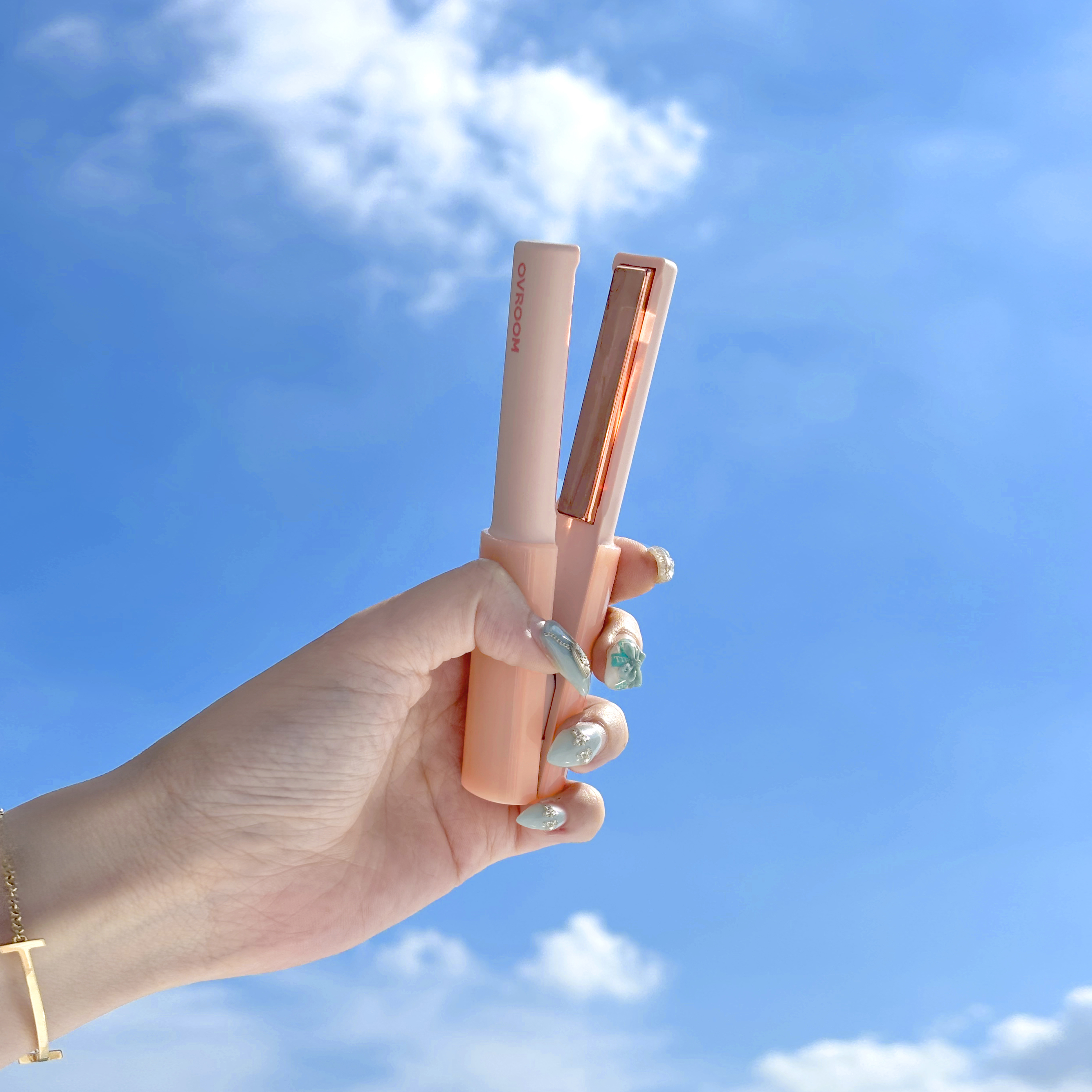 오브룸 티니 미니 휴대용 고데기 초미니 12cm 앞머리 여행용 C타입 유선 기내 사용가능