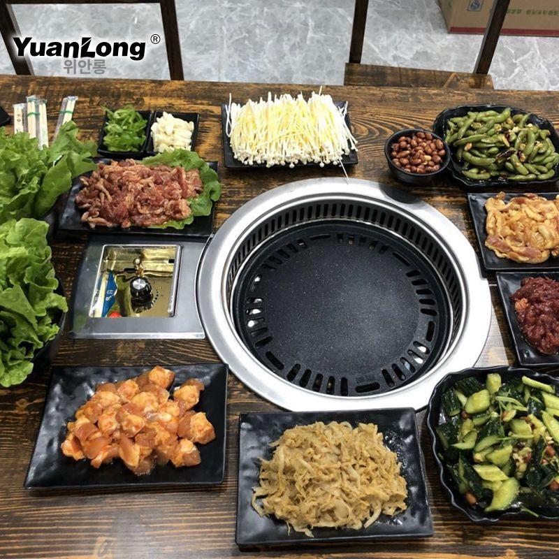 지이 무연 숯불 로스타 부탄식 KG-212SBG +두꺼운 논스틱 팬 - 상세 이미지 2