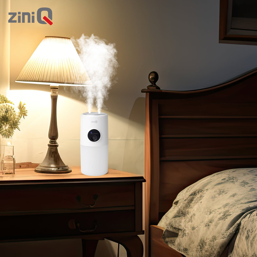 지니큐 무선 듀얼 미니가습기 무드등 가습량조절 가능한 저소음 ZQ-HX20
