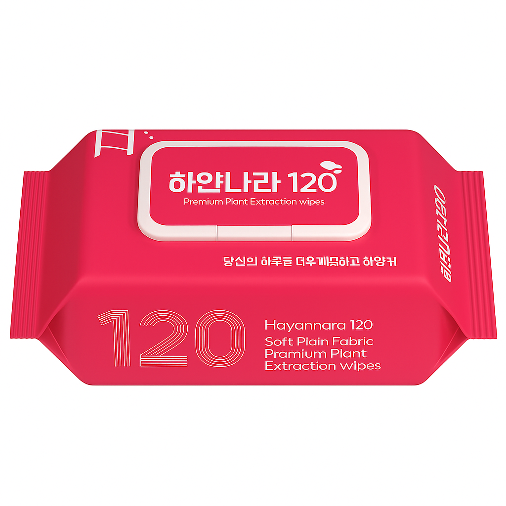 하얀나라120 대용량 물티슈 캡형 120매 20팩
