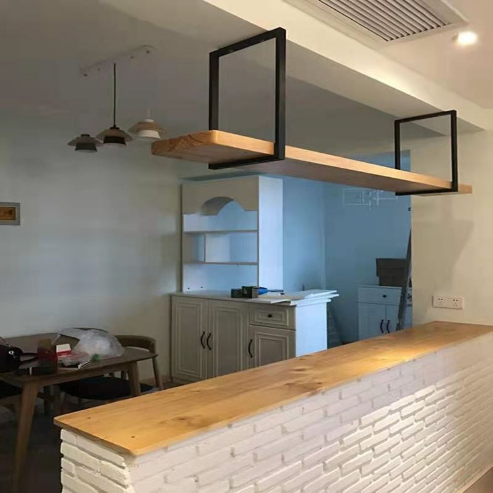 우드 천장 펜던트 갈매기 카페 천장모빌 선반 장식 행잉 1층 1층 80x30x50cm - 상품 이미지
