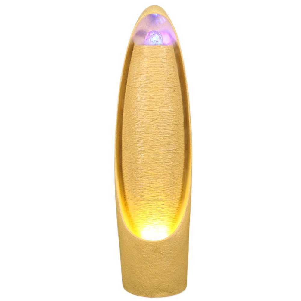 실내 분수 가습기 LED 무드등 인테리어 장식품 소품 A형 블랙 37x34x133cm - 상품 이미지