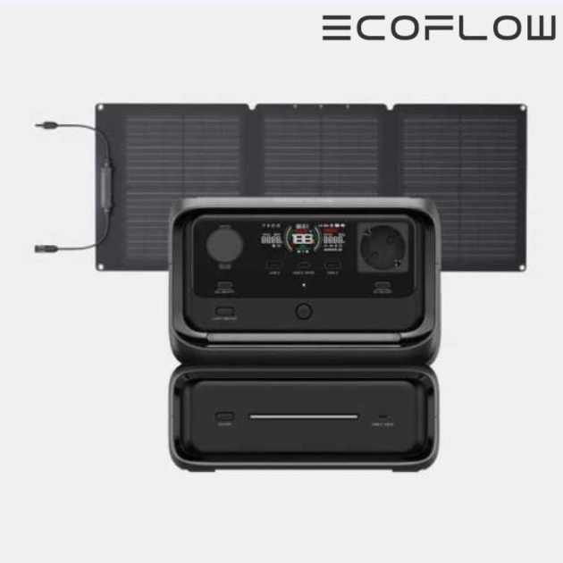 캠핑용 파워뱅크 에코플로우 리버3맥스 + 60W 태양광패널