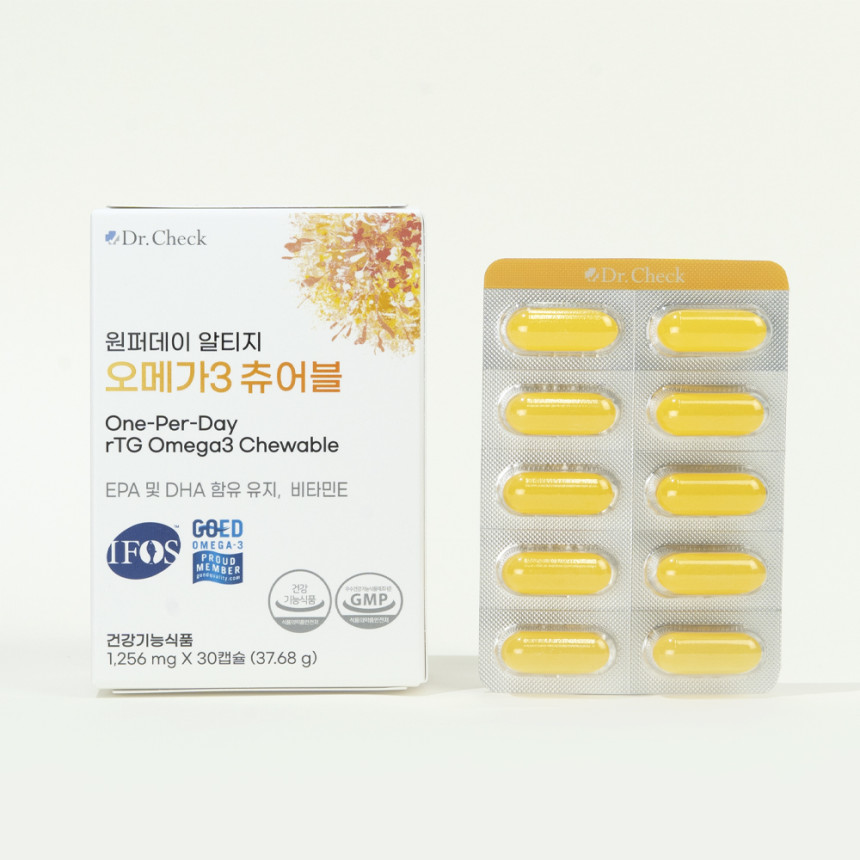 닥터체크 원퍼데이 알티지 오메가3 츄어블 30캡슐, 2개