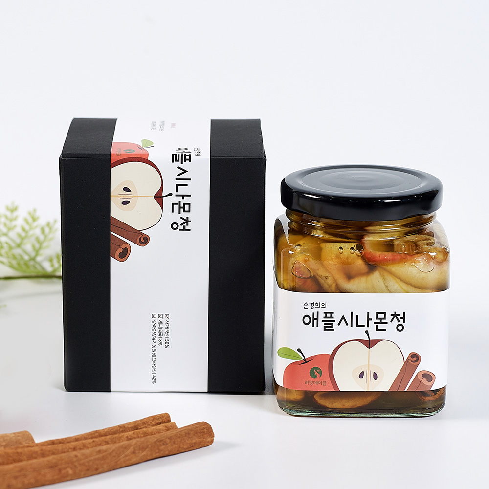허밍테이블 애플시나몬청 청송사과 330g 1병 이미지 7