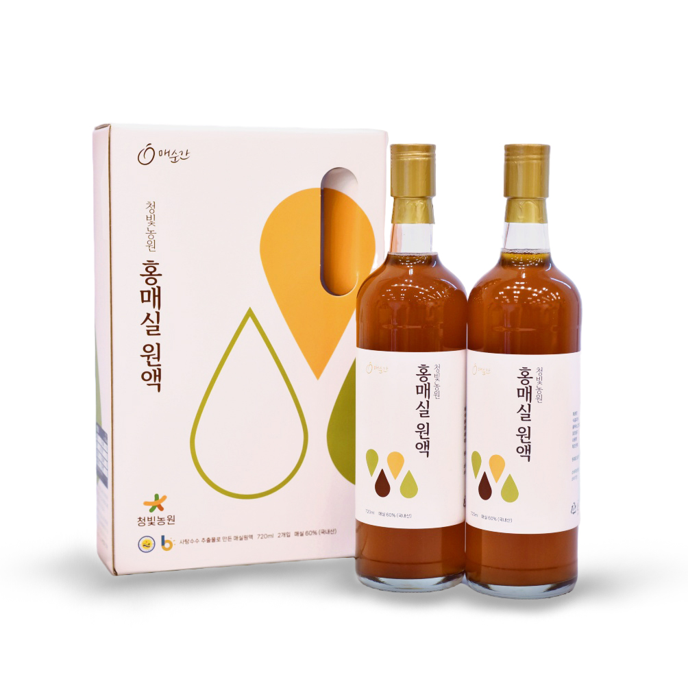 GAP인증 홍매실 3년숙성 매실청 / 원당사용 / 선물세트 720mlx2개