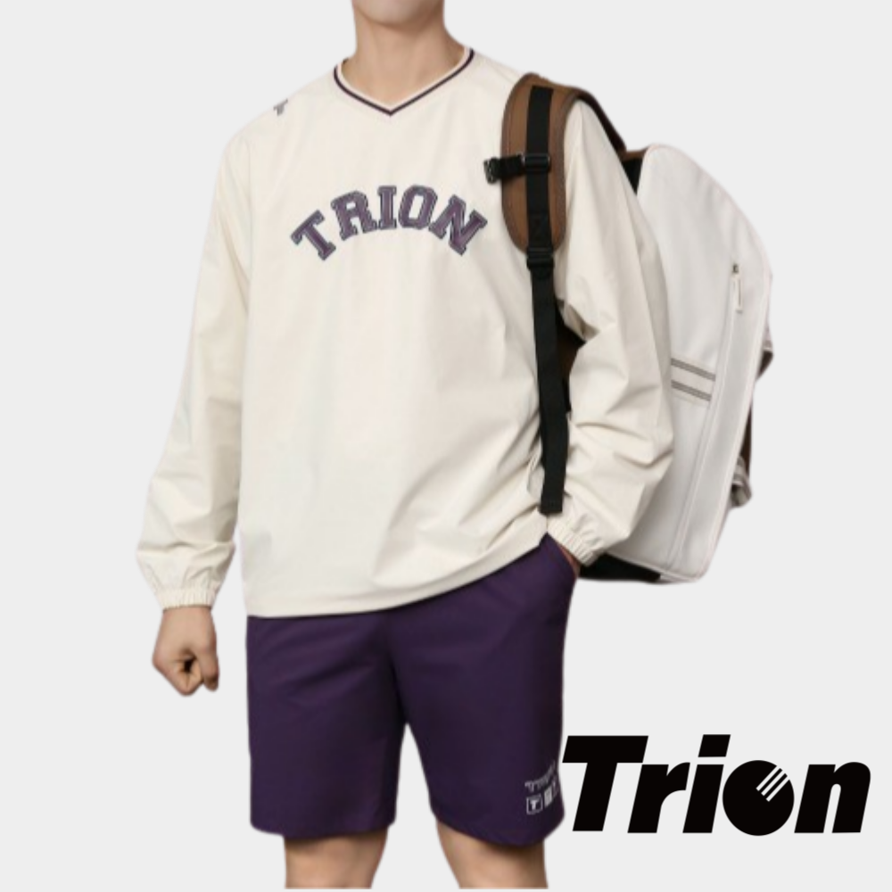 트라이온 배드민턴의류 TR25 V넥 바람막이 경기복 게임웨어 상의 - 상품 이미지