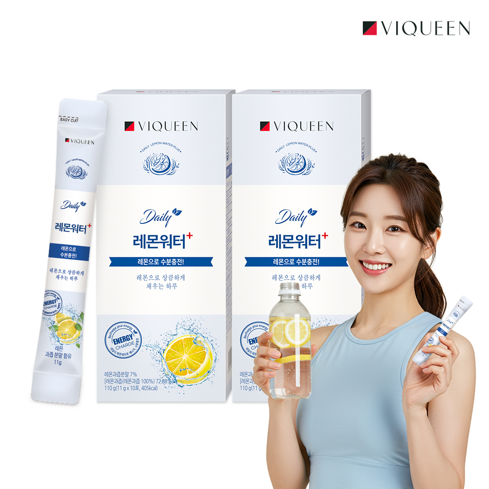 바이퀸 데일리 레몬워터 플러스 에너지 수분충전 레몬맛 10포 1+1 - 메인 이미지