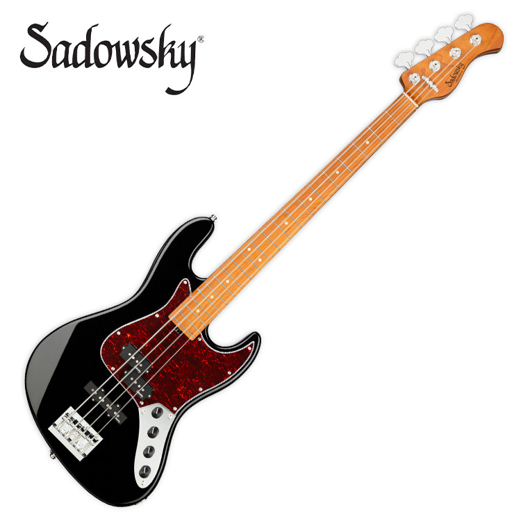 사도스키 Sadowsky Metro Express 21프렛 하이브리드 P/J 픽업 4현 베이스기타, 로스티드 메이플 지판, 블랙 - SMX21HP4 23M - 상품 이미지