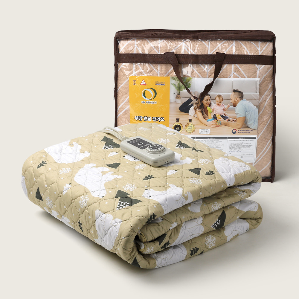 국산 8단 전기요 매트 온도조절기 온열 난방 장판 거실 바닥 침대 손님
