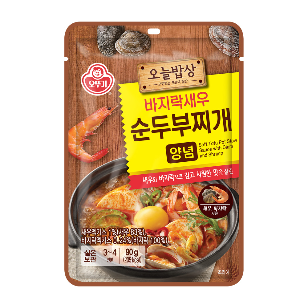 오뚜기 오늘밥상 바지락새우 순두부찌개양념 90g, 1개 - 상품 이미지