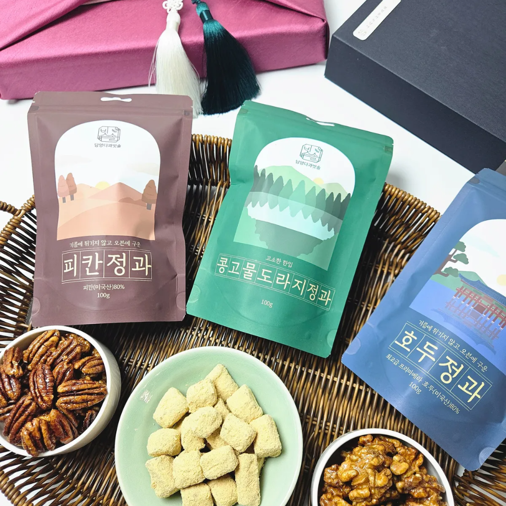 담양다과빗솔 호두정과 피칸 콩고물도라지정과 골프 등산 한과 수제 스포츠 운동 간식