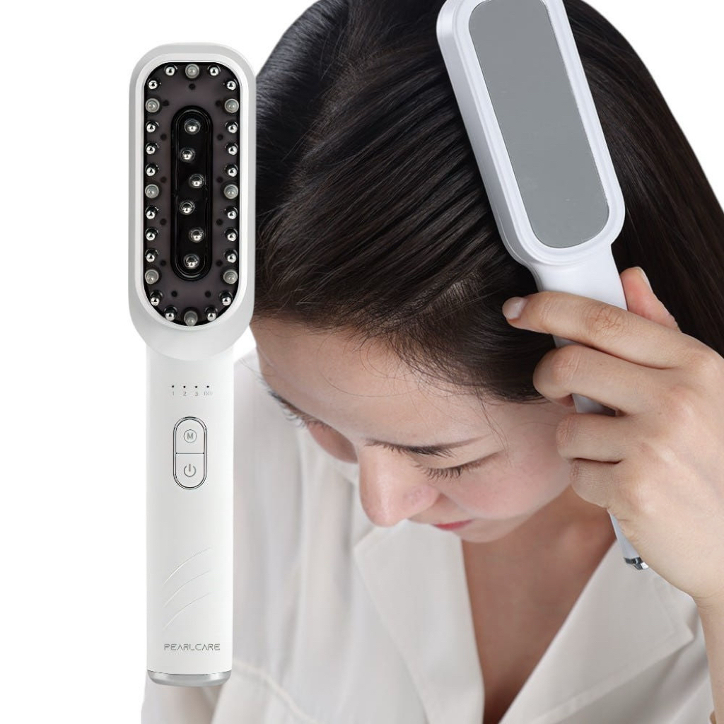 펄케어 헤어 갈바닉 모발 케어 두피 마사지기 탈모 관리 헤어 앰플 탈모 용액 도포기
