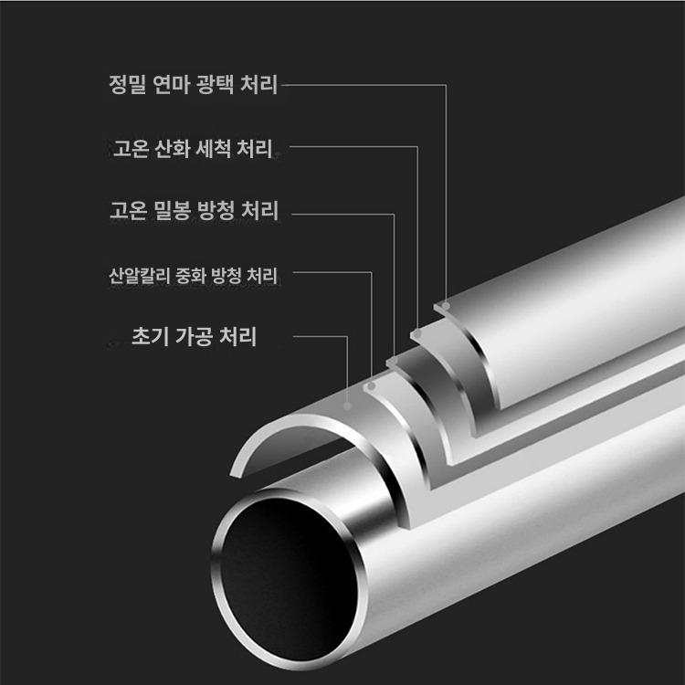 천장 빨래봉 천장형 빨래걸이 교체용 건조대 베란다빨래걸이 천정형 빨래건조대 스테인레스 104x13cm - 상세 이미지 3