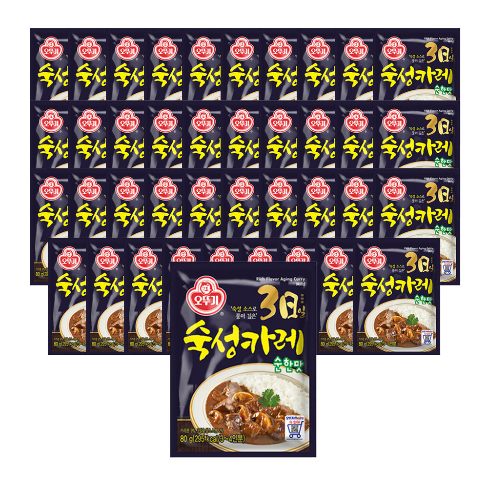 오뚜기 3일 숙성 카레 순한맛, 80g, 40개 - 상품 이미지