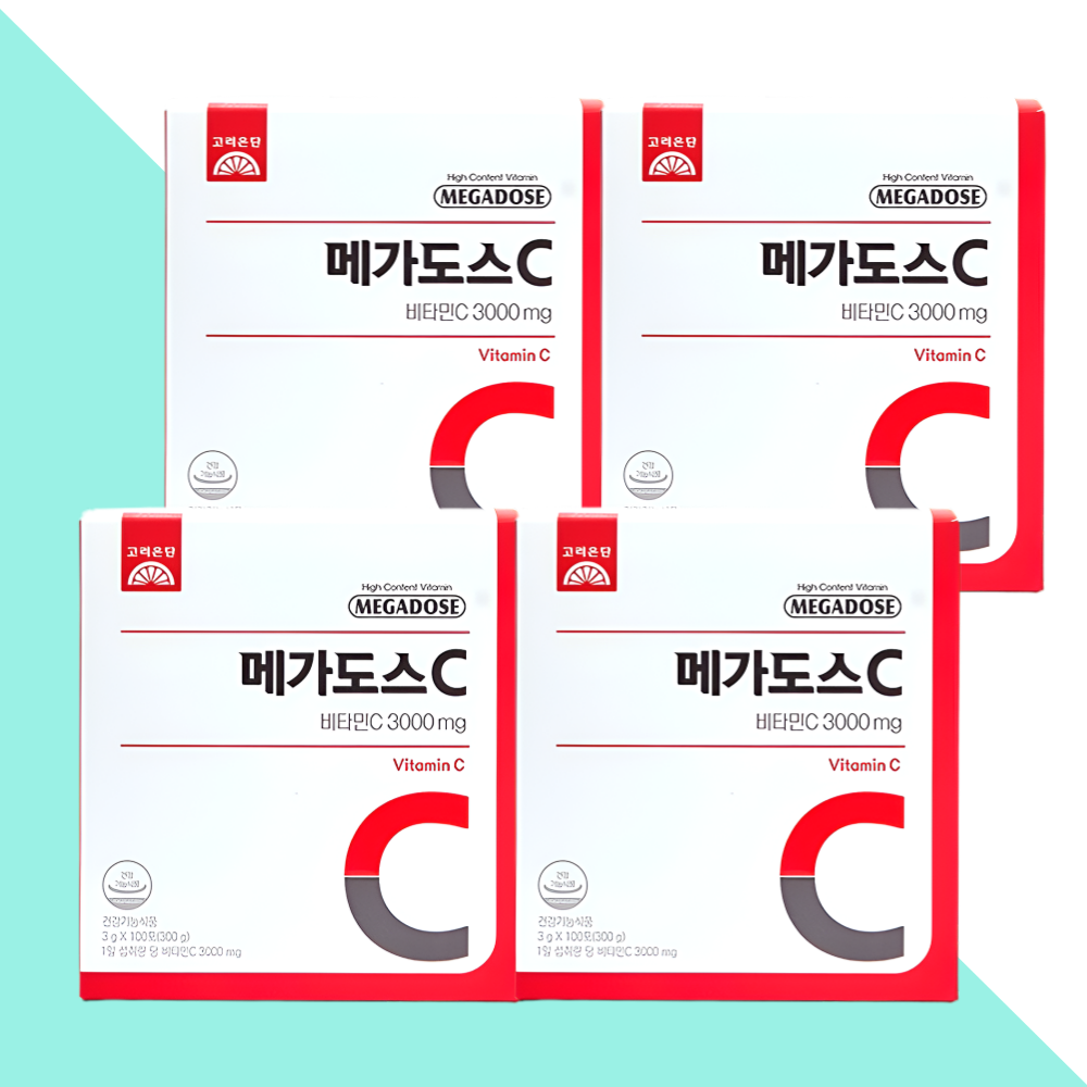 고려은단 메가도스C 3000 비타민C 비타민씨 100포X4개 - 상품 이미지