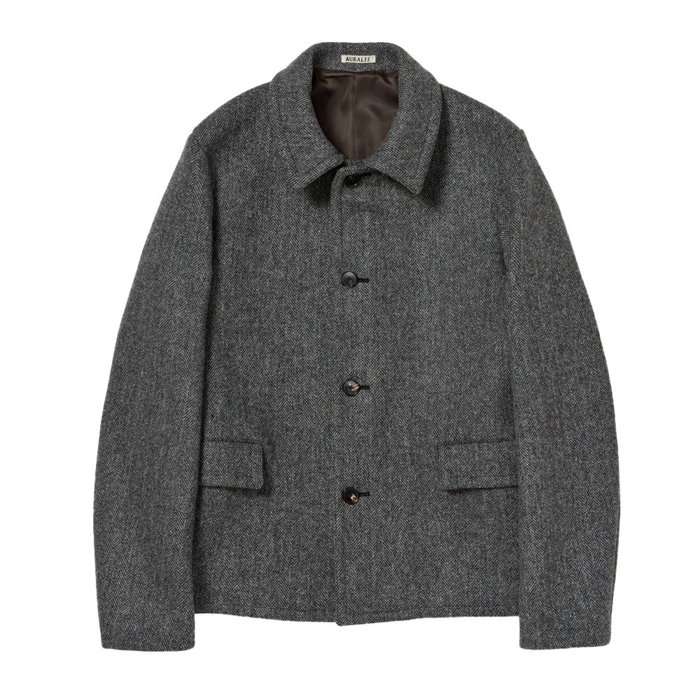 오라리 맨즈 자켓 SHETLAND WOOL DOUBLE CLOTH BLOUSON 25FW - 상품 이미지
