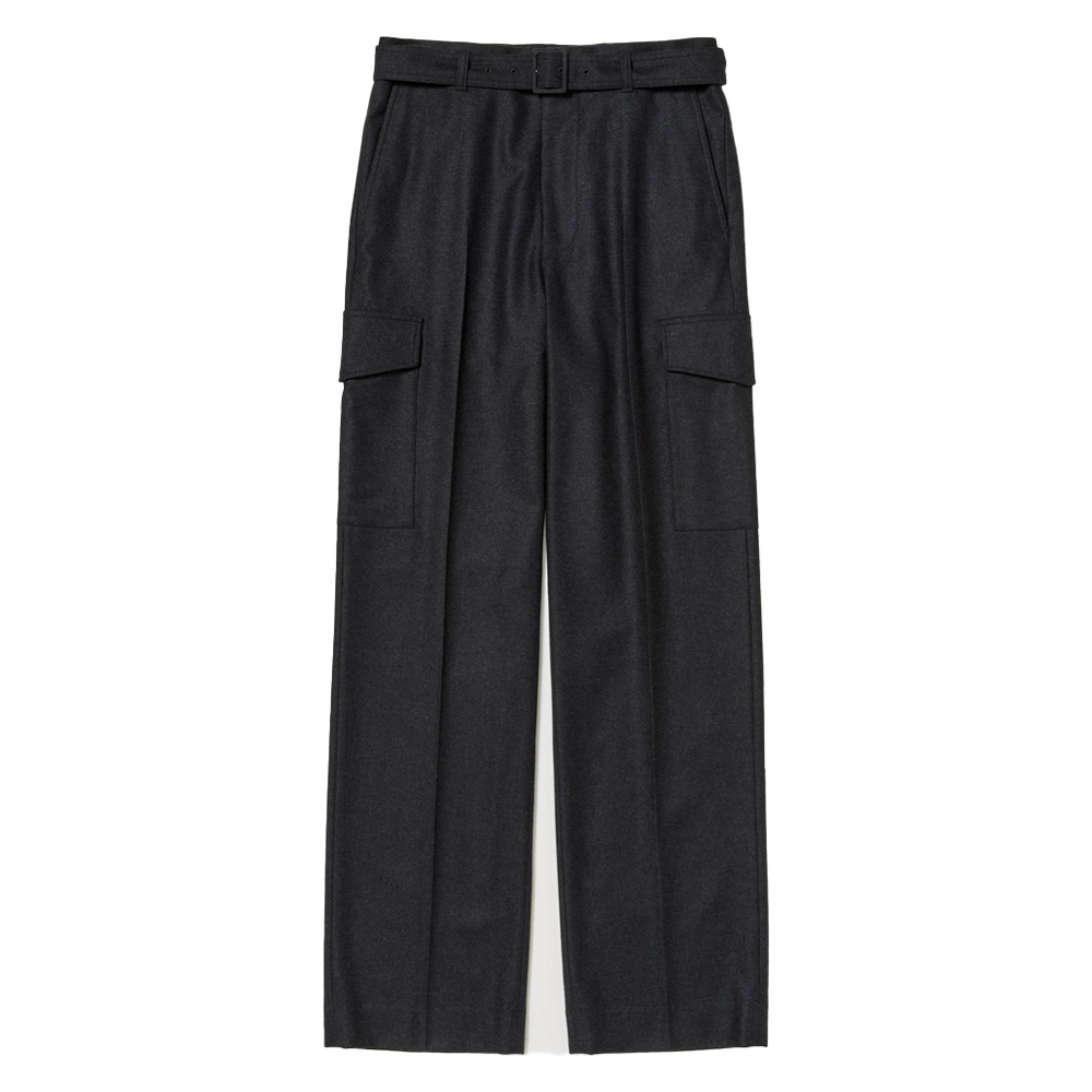 오라리 맨즈 슬랙스 WOOL FULLING FLANNEL CARGO SLACKS 25FW - 상품 이미지