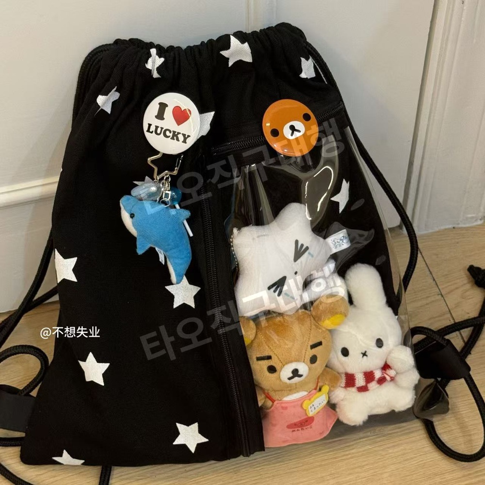 덕질가방 아이돌 배낭 숄더백 콘서트 투명 투명창 콘서트가방 굿즈 가방 덕후 백팩 미니 - 상세 이미지 3