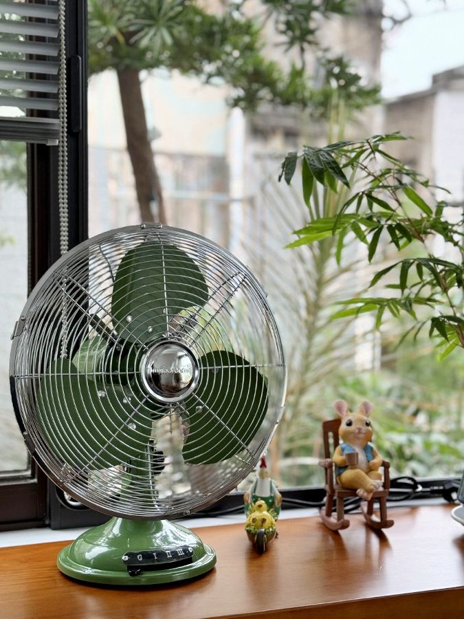 선풍기 사무용 탁상형 사무실 앤틱 카페 꼬마선풍기 8인치 탁상용 미스틱그린 소프트 브리즈 - 상세 이미지 2