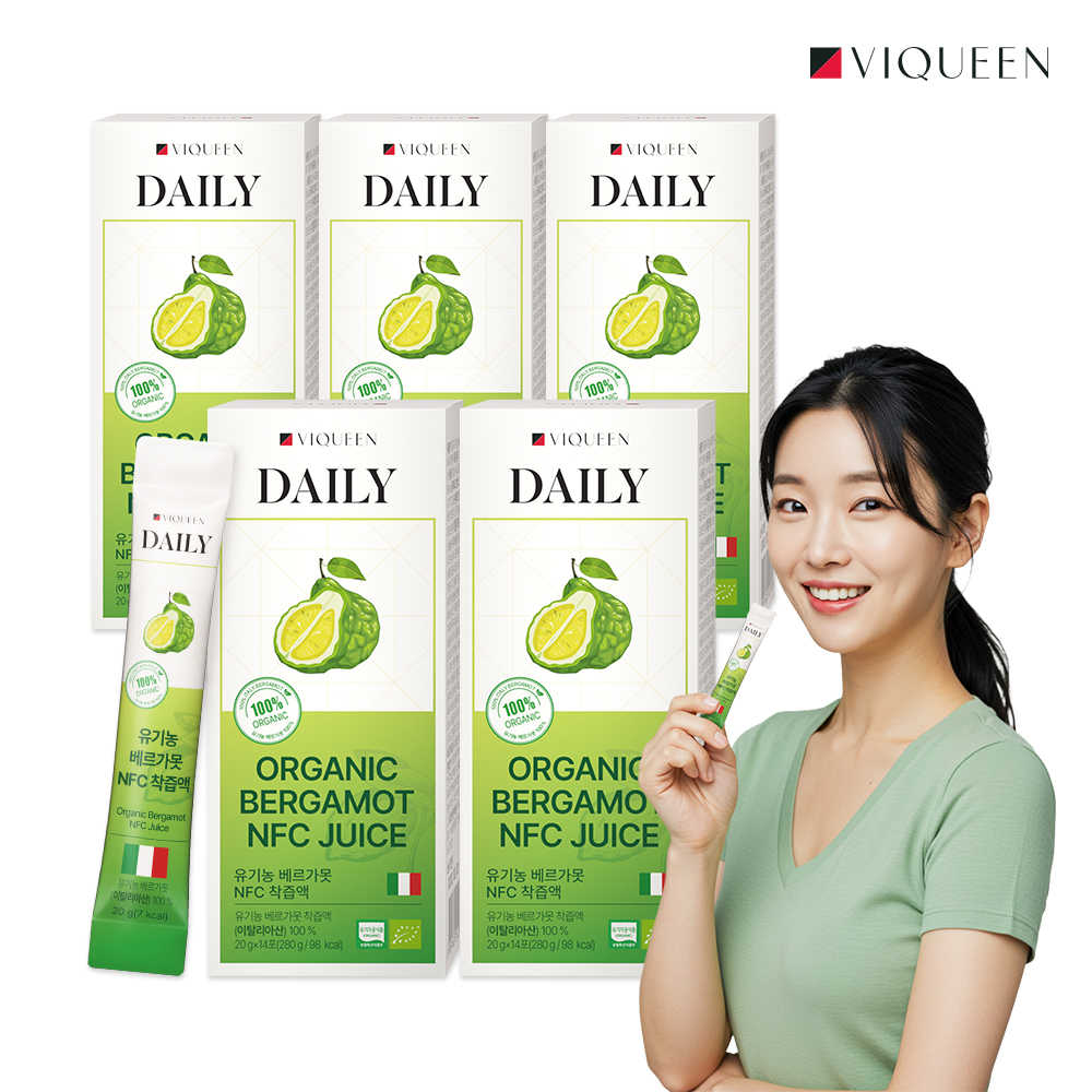 바이퀸 데일리 유기농 100% 베르가못 샷 액상 즙 스틱 NFC 착즙액 폴리페놀 5박스 - 상세 이미지 2
