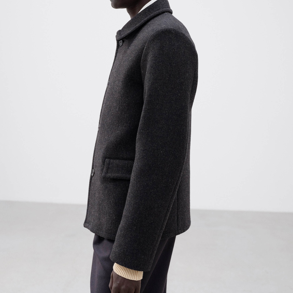 오라리 맨즈 자켓 SHETLAND WOOL DOUBLE CLOTH BLOUSON 25FW - 상세 이미지 4