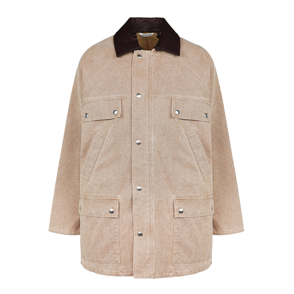 오라리 워시드 오가닉 캔버스 자켓 A24AB01HG LIGHTBROWN - 상품 이미지
