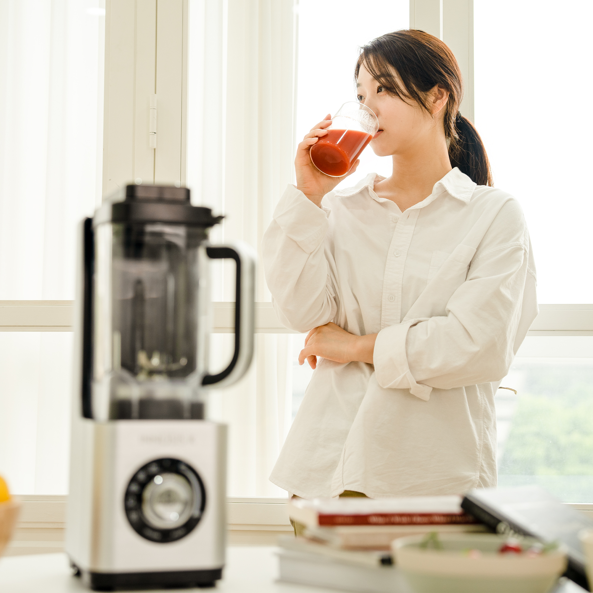 이노시스K 슬림 믹서기 진공 블렌더 초고속 대형 저소음