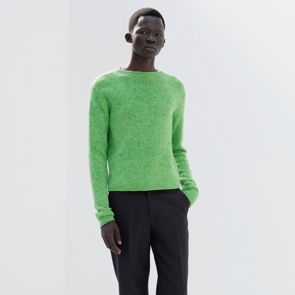 오라리 맨즈 니트 CASHMERE MELANGE KNIT P/O 25FW - 상세 이미지 3