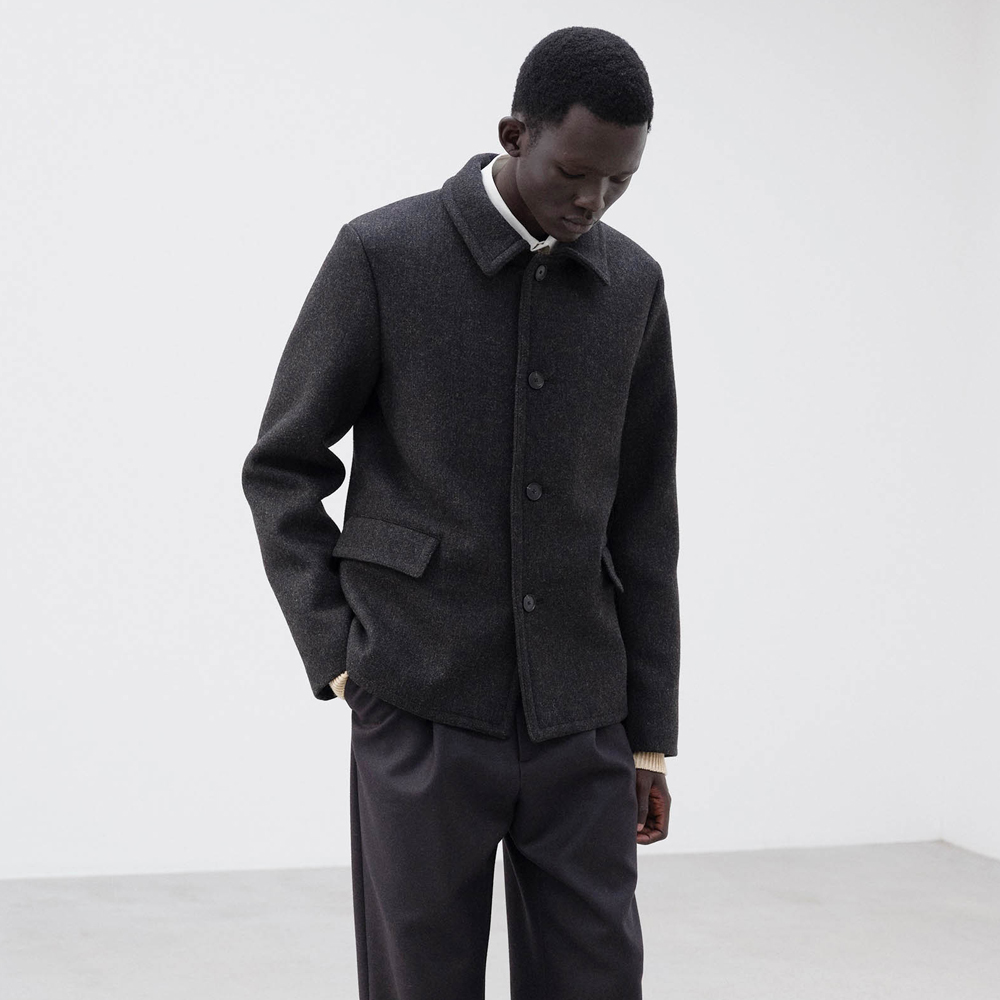 오라리 맨즈 자켓 SHETLAND WOOL DOUBLE CLOTH BLOUSON 25FW - 상세 이미지 3