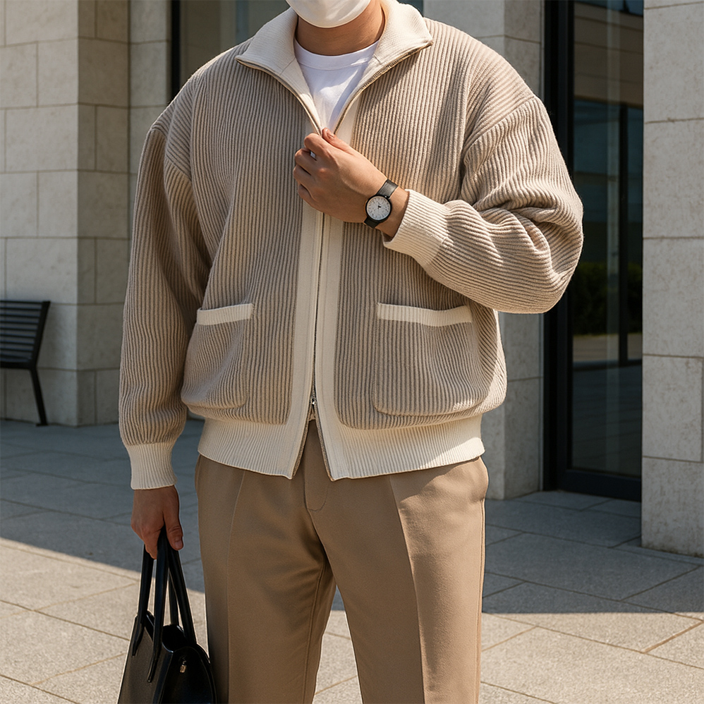 남자니트가디건 남자울가디건 - 상세 이미지 2