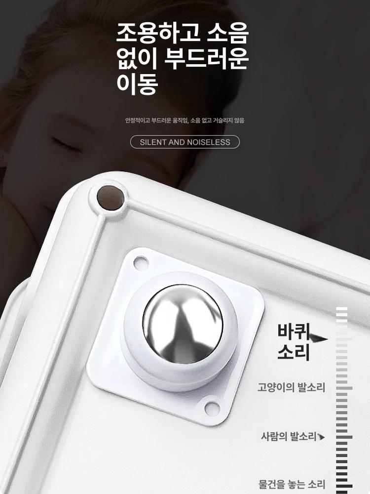 붙이는 이동식 바퀴 캐스터 접착식 무타공 책상 리빙박스 볼캐스터 다용도 바뀌 무거운 특별 할인 표준-하중용량 4개 - 상세 이미지 2