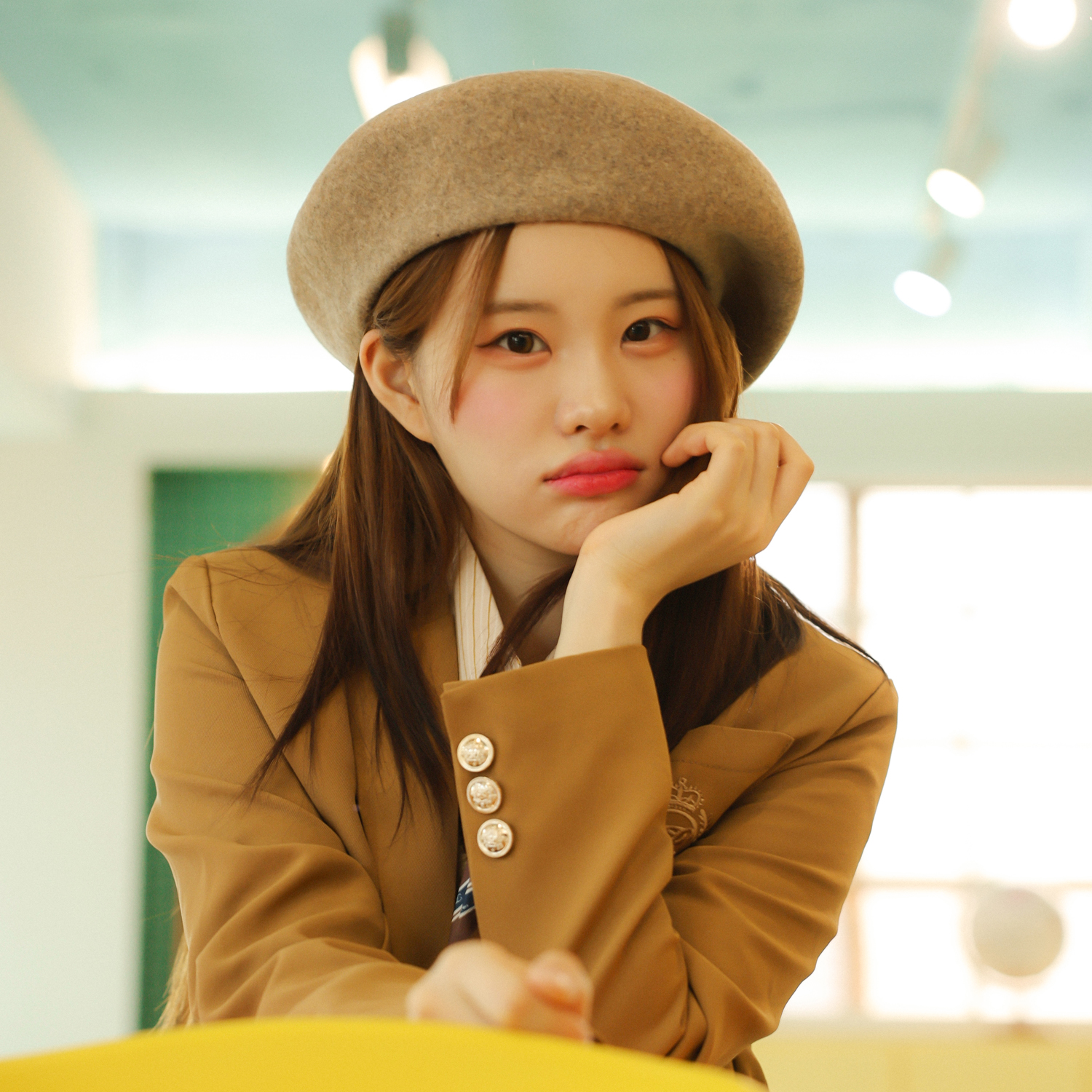 국내생산 빅사이즈 울 베레모 겨울모자 무지 빵모자 여자 남자 가을 겨울용 이미지 8