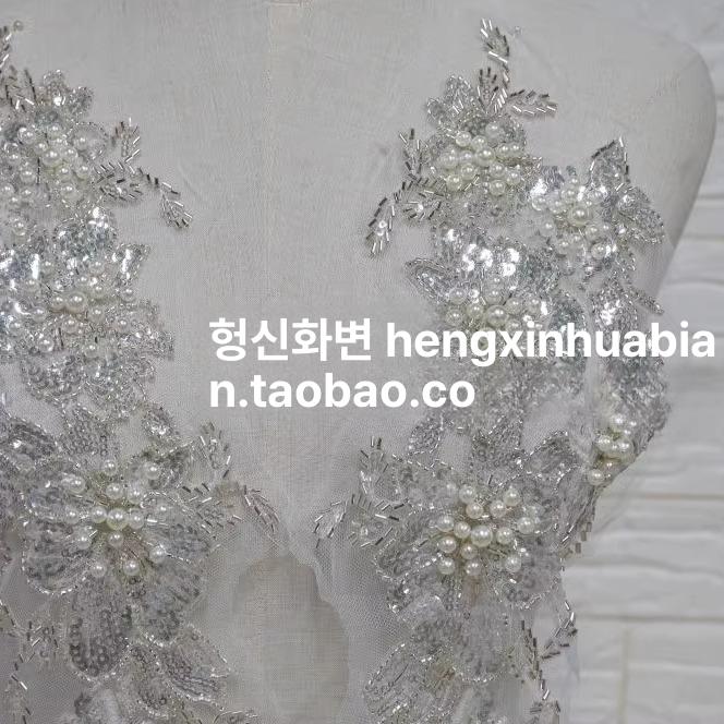 스팽글장식 옷 DIY 스팽클레이스 스팽글 바느질 수선 공예 웨딩 리폼 스팽클 리품 의상 아이보리화이트 1쌍 - 상세 이미지 2