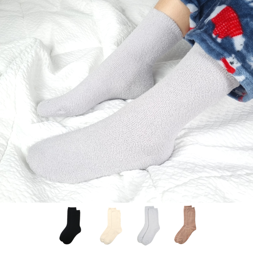 국산 무압박 수면양말 여성용 수족냉증 보온 임산부 롱 겨울양말 - 상품 이미지