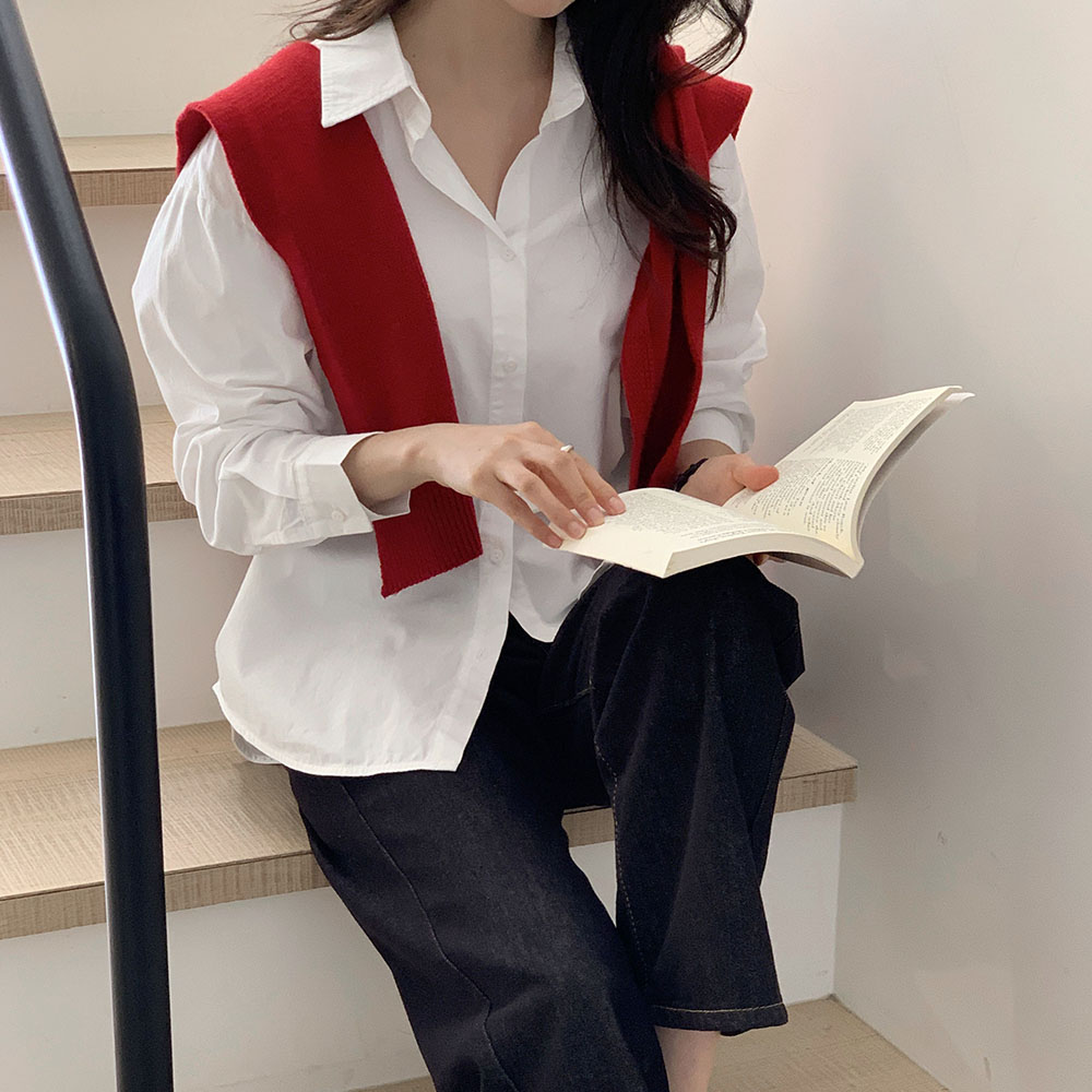 (자체제작) 오버핏 코튼 레이어드 셔츠 남방 TS080 - 상품 이미지