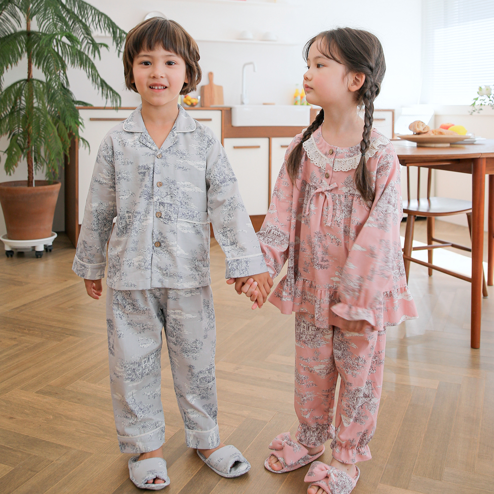 아동 잠옷 파자마 세트 유아 어린이 아기 파자마 달빛정원 - 상세 이미지 3