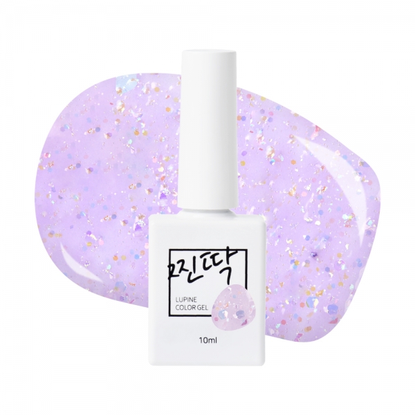 찐딱 컬러젤폴리쉬 10ml JJ108G (퍼플 솜사탕글리터) - 상품 이미지