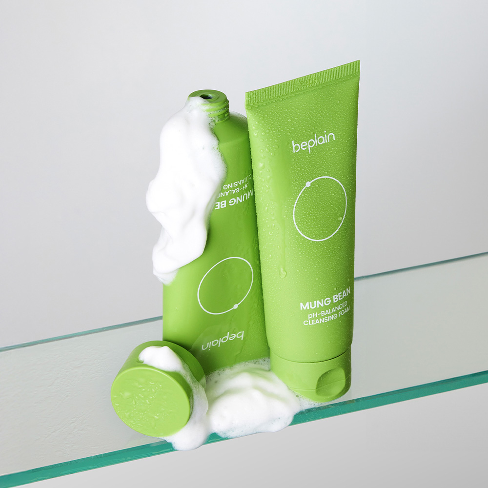 비플레인 녹두 클렌징폼, 순한클렌징폼 추천, 약산성 폼클렌징, 민감성 피부 클렌저, 각질 제거 클렌징폼